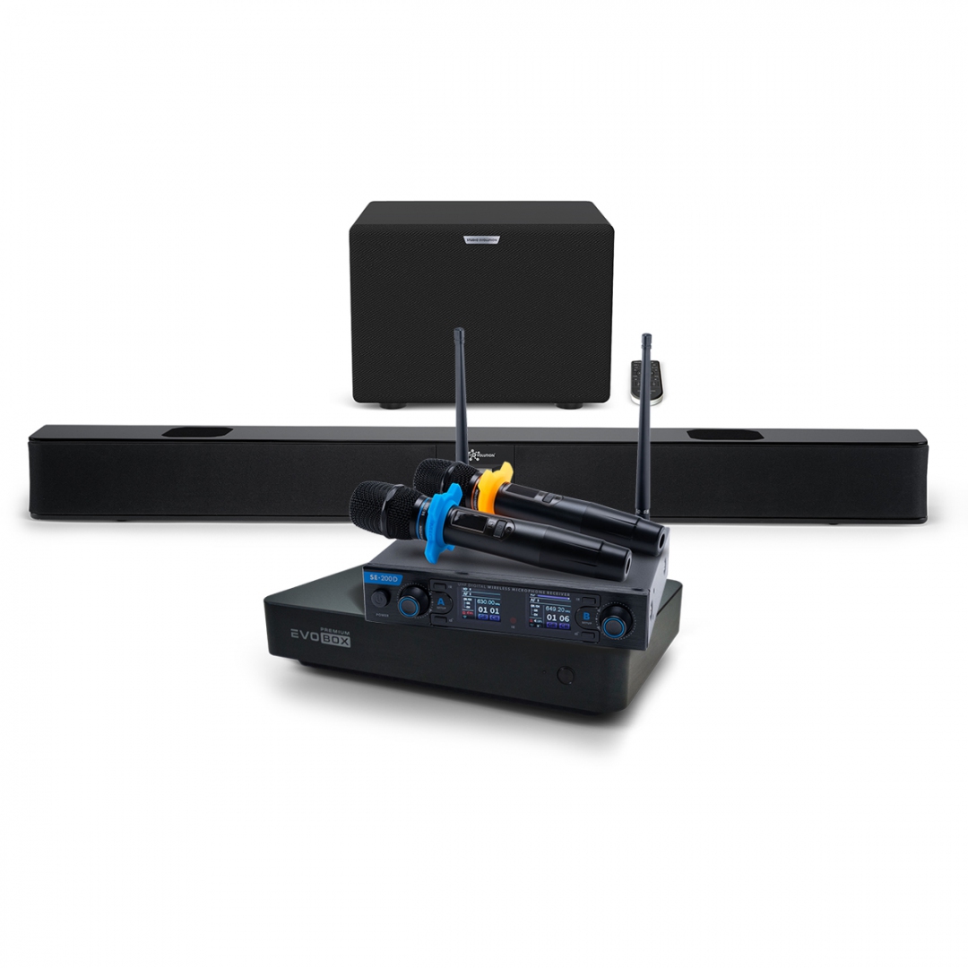 Hi-End караоке-система EVOBOX Premium + EvoSoundBar (саундбар с караоке) в Уссурийске