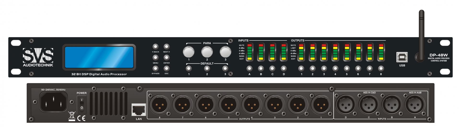 SVS Audiotechnik DP-48W Цифровой процессор: 4 входа 8 выходов в Уссурийске