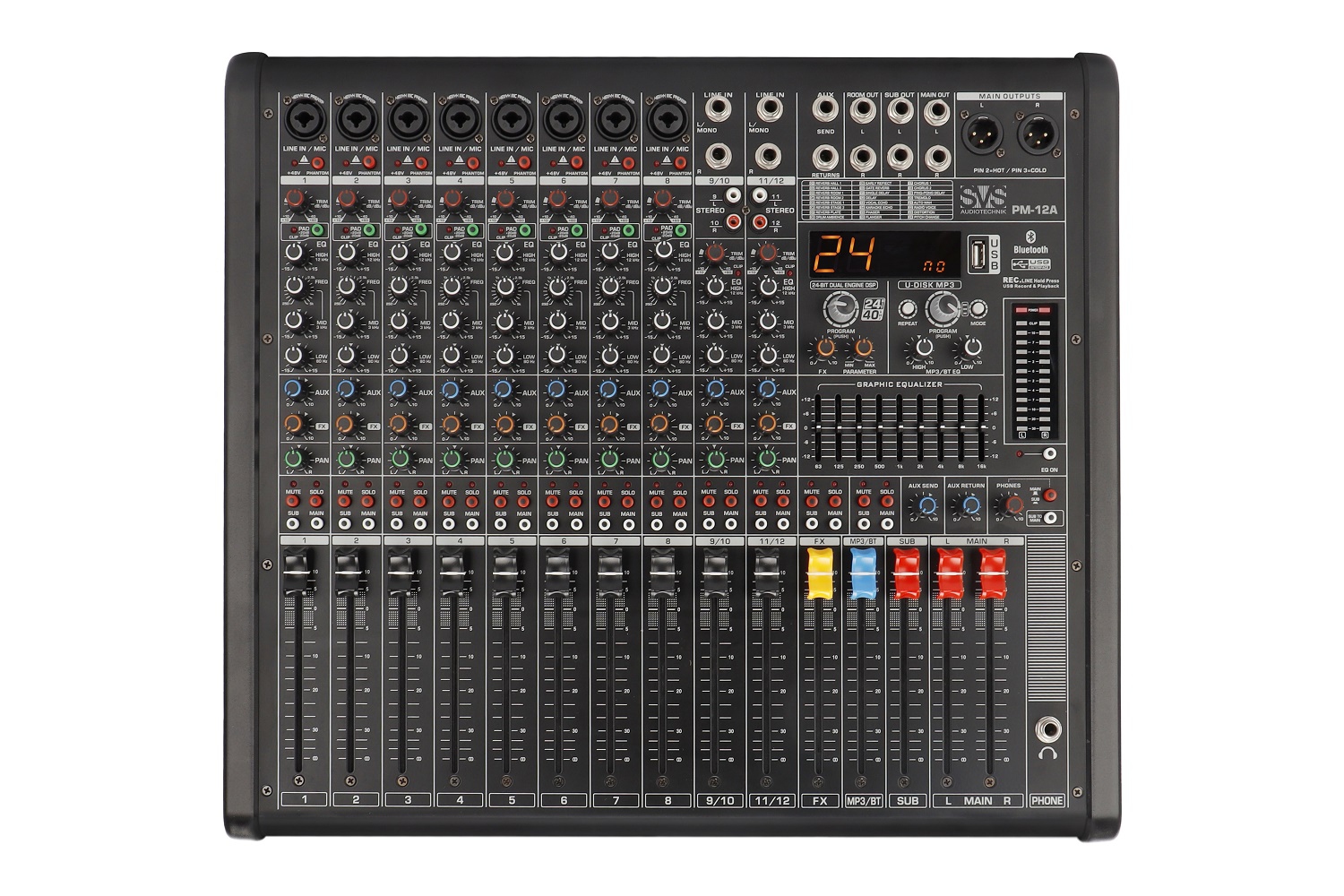 SVS Audiotechnik mixers PM-12A Активный аналоговый микшерный пульт, 12-канальный в Уссурийске
